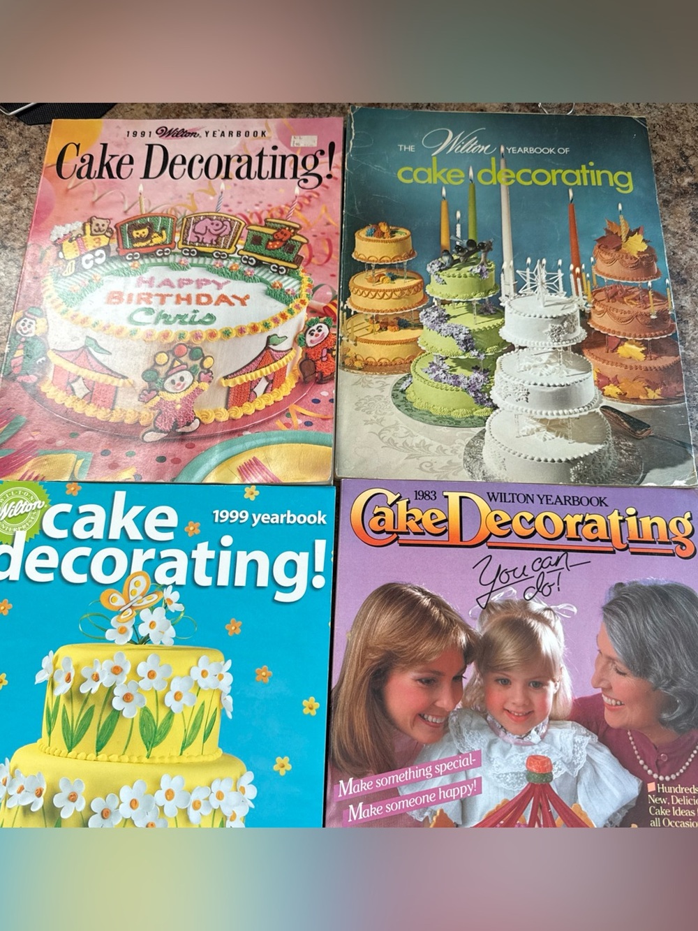 Wilton Cake Decorating Yearbooks set of 4. Years 1991, 83, 99, 74